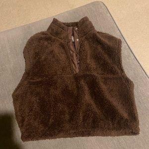 H&M fuzzy button vest